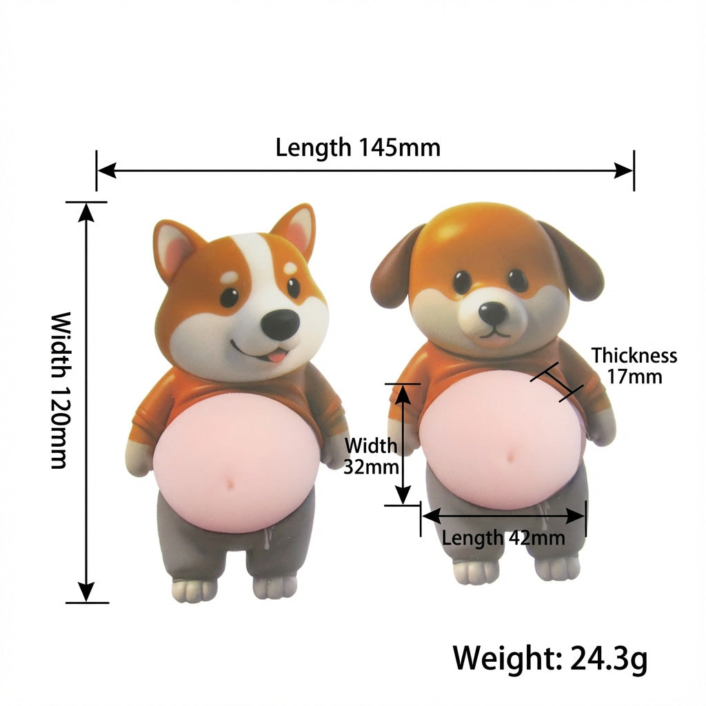 🐶¾Söt silikonleksak för hundar som skyddar mot stötar och minskar stress