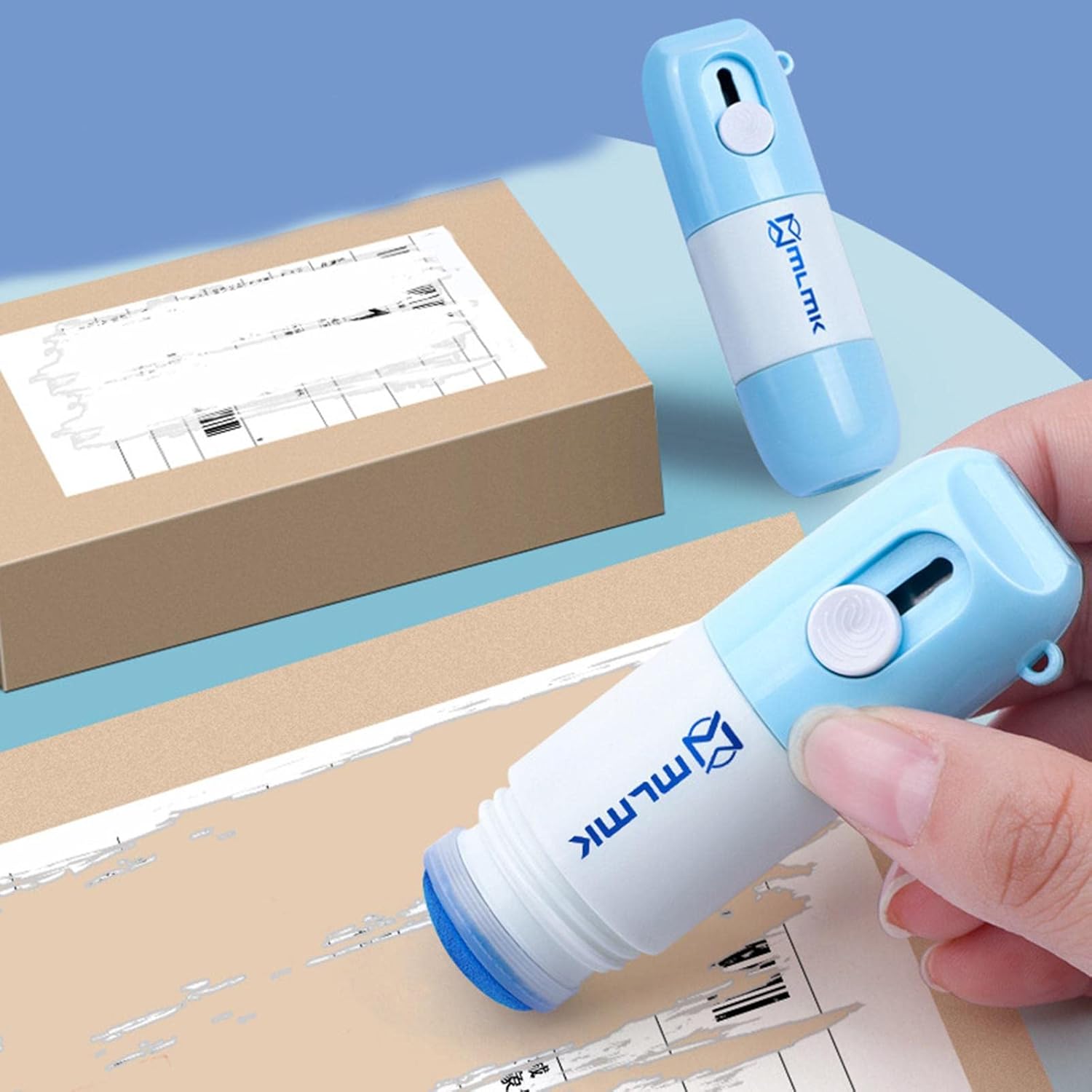 📦Correction Fluid Express – verktyg för att radera personuppgifter och dölja adresser på paket, med skärblad