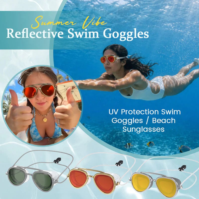 🏖️🏝️ Anti-imma UV400 reflekterande badglasögon – Snygga solglasögon för sommaren🔥