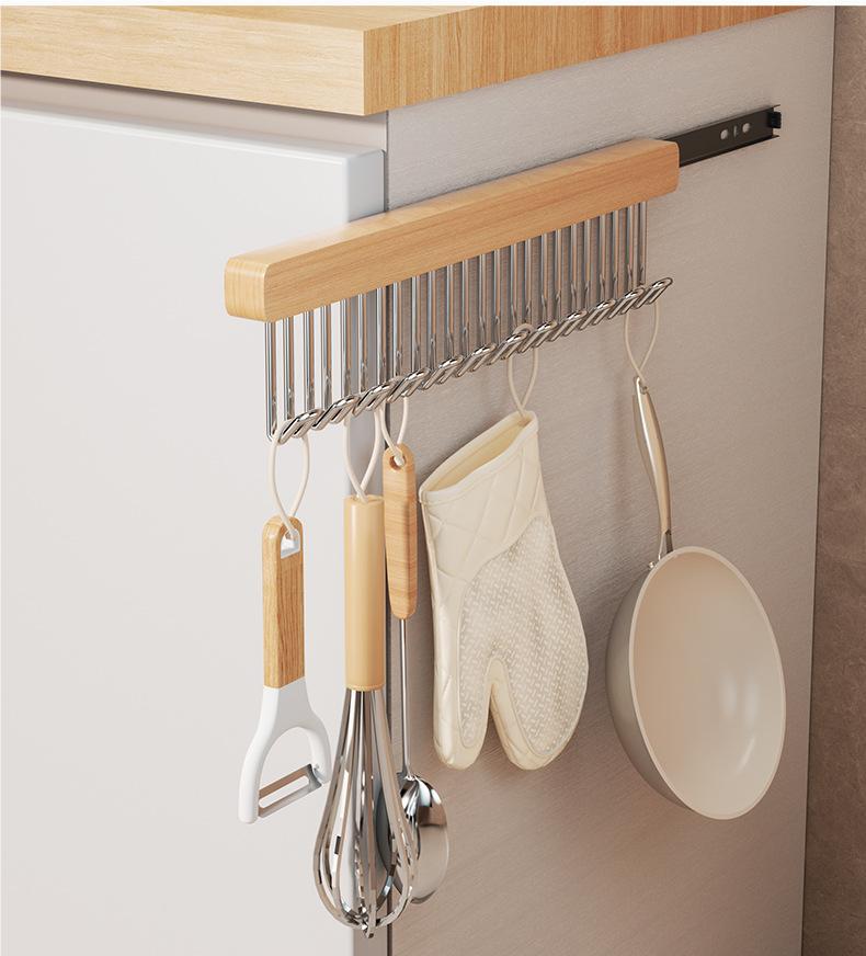 🌿Premium utdragbar klädhängare i trä