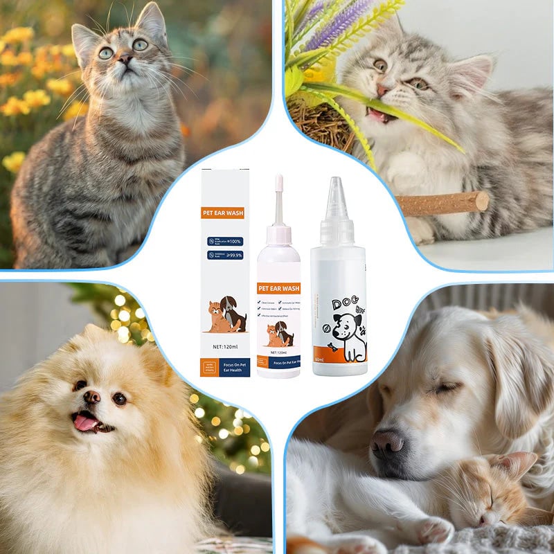 🥳2026 HET FÖRSÄLJNING🥳💞50 000+ SÅLDA!✨ 💝 Öronrengöringsmedel för husdjur – mild formula med lugnande aloe för hundar och katter, förebygger infektioner och lukt 🌿👂