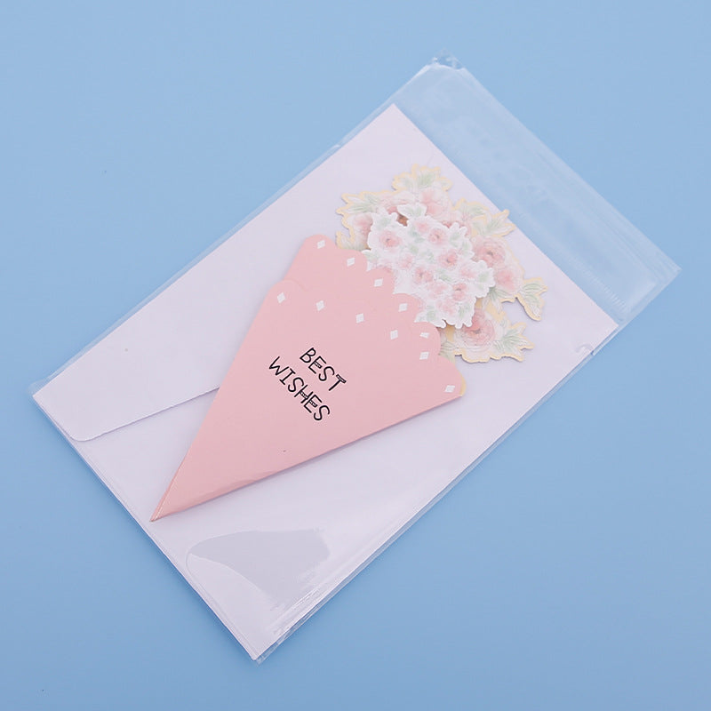 💐3D-blombukett-gratulationskort – kreativa blomsterkort med kuvert