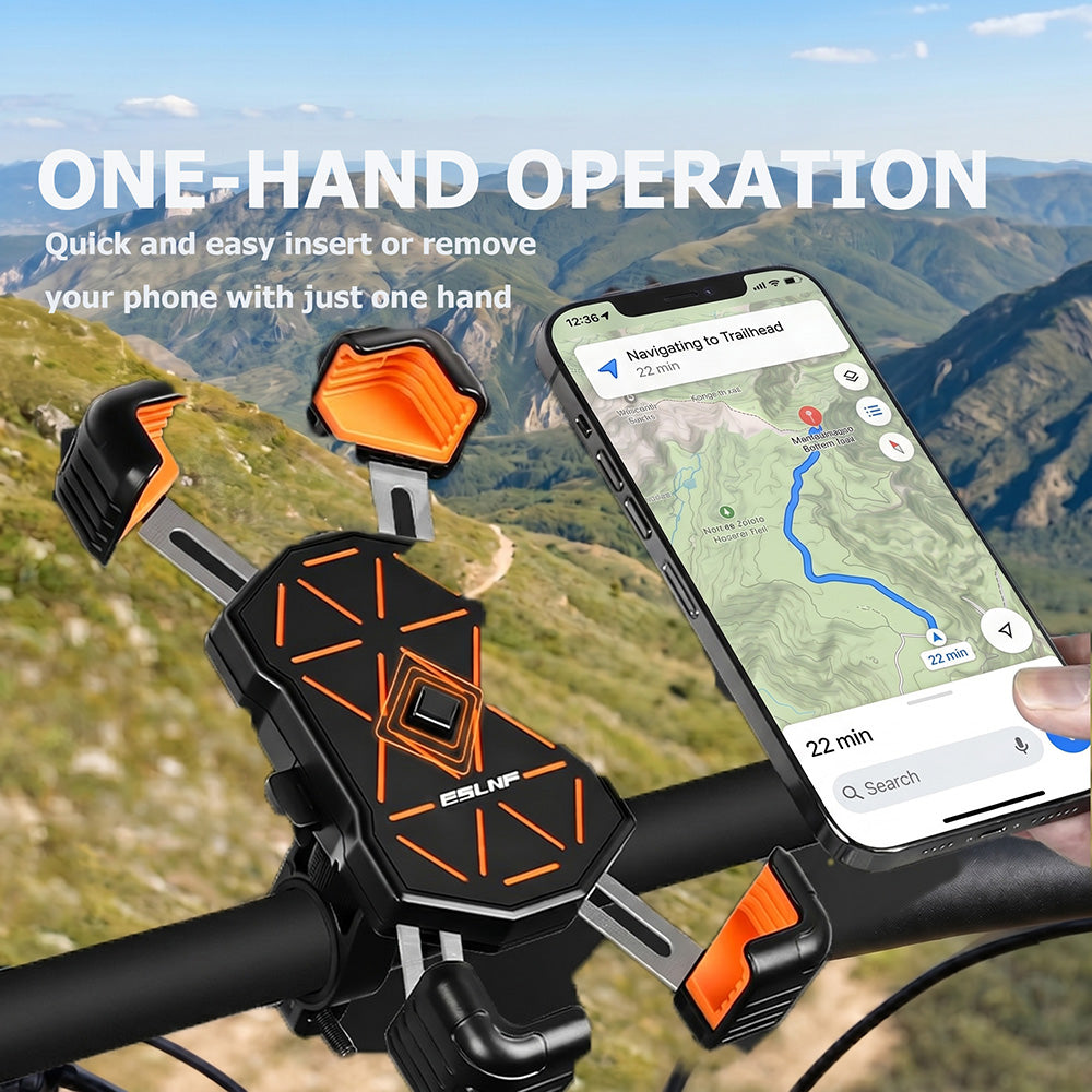 🚲Cykelhållare för mobiltelefon med 4 klor och vibrationsdämpning