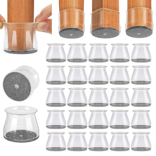 ✨Universella gummibenskydd för stolar – Lämpliga för alla stolsbensformer, reptåliga och slitstarka, den ultimata lösningen för att skydda dina golv.