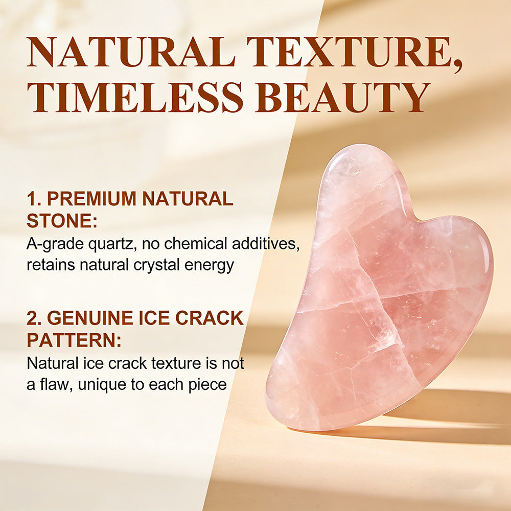 🔥Köp 1 få 1 gratis💖Gua Sha-massager i naturkristall i hjärtform – Gua Sha-verktyg för hela kroppen, för ansikte, hals och kropp