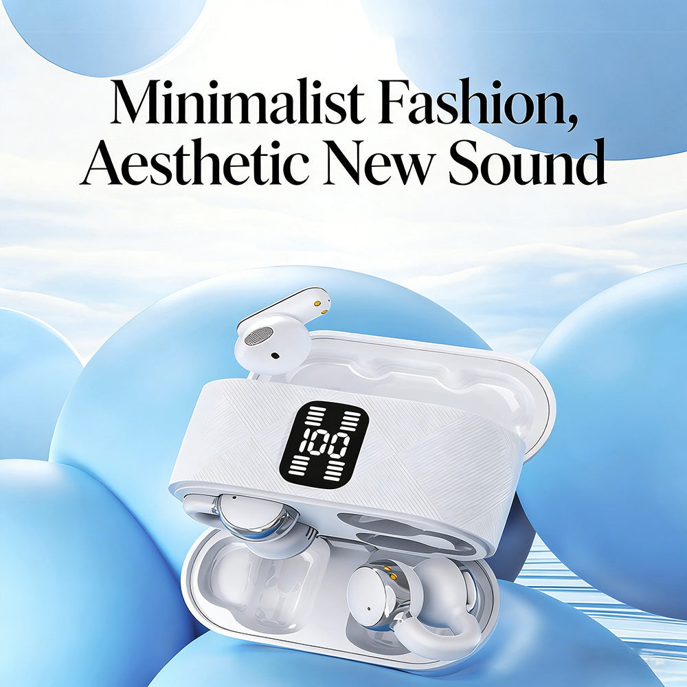 2-i-1 trådlösa Bluetooth-öronsnäckor med öronklämmor och öronproppar | 30 timmars speltid