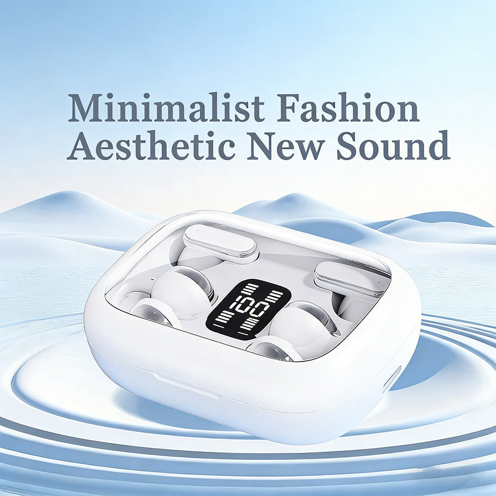 2-i-1 trådlösa Bluetooth-öronsnäckor med öronklämmor och öronproppar | 30 timmars speltid