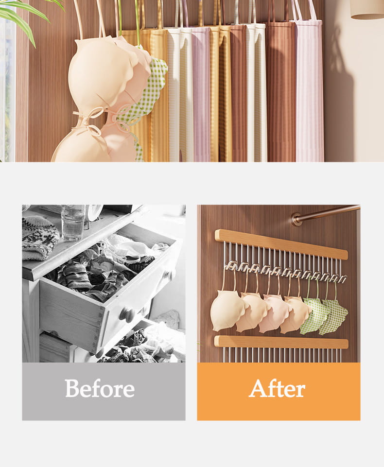 🌿Premium utdragbar klädhängare i trä