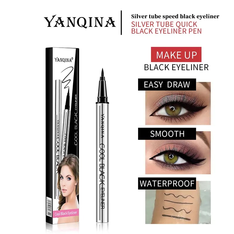 ✨🖌️ Långvarig vattenfast eyeliner — Vegansk formula, 24 timmars smidig och enkel applicering