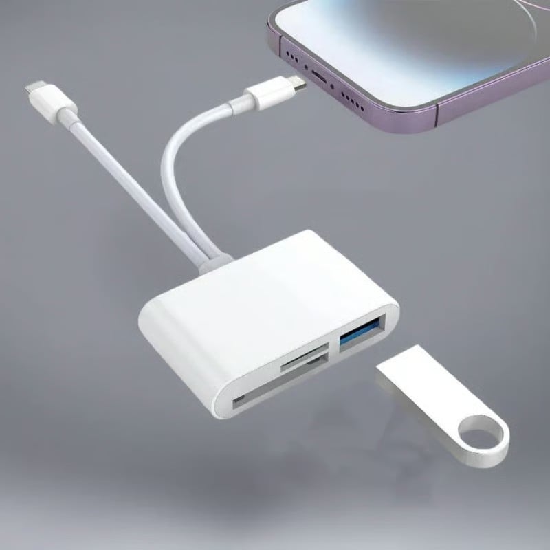 🏆Sista dagen – 50 % rabatt🔥3-i-1 USB-C-minneskortläsare