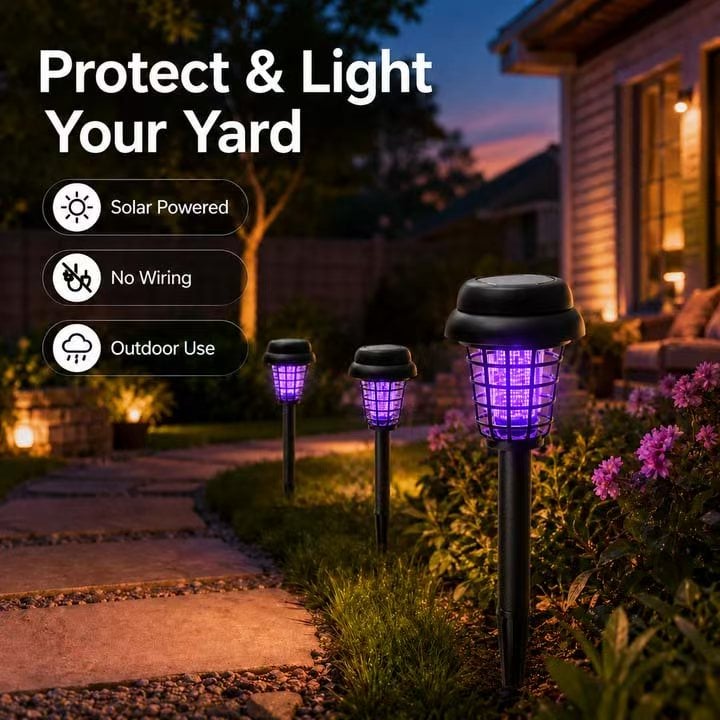 🏠Sommarens nödvändigheter🦟Soldriven UV-myggdödarlampa