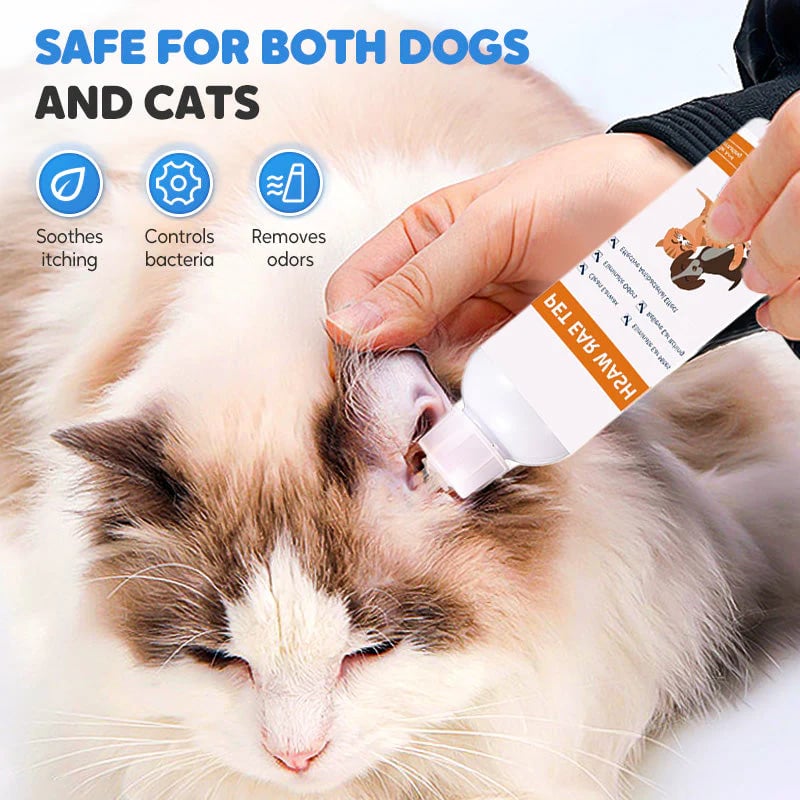 🥳2026 HET FÖRSÄLJNING🥳💞50 000+ SÅLDA!✨ 💝 Öronrengöringsmedel för husdjur – mild formula med lugnande aloe för hundar och katter, förebygger infektioner och lukt 🌿👂