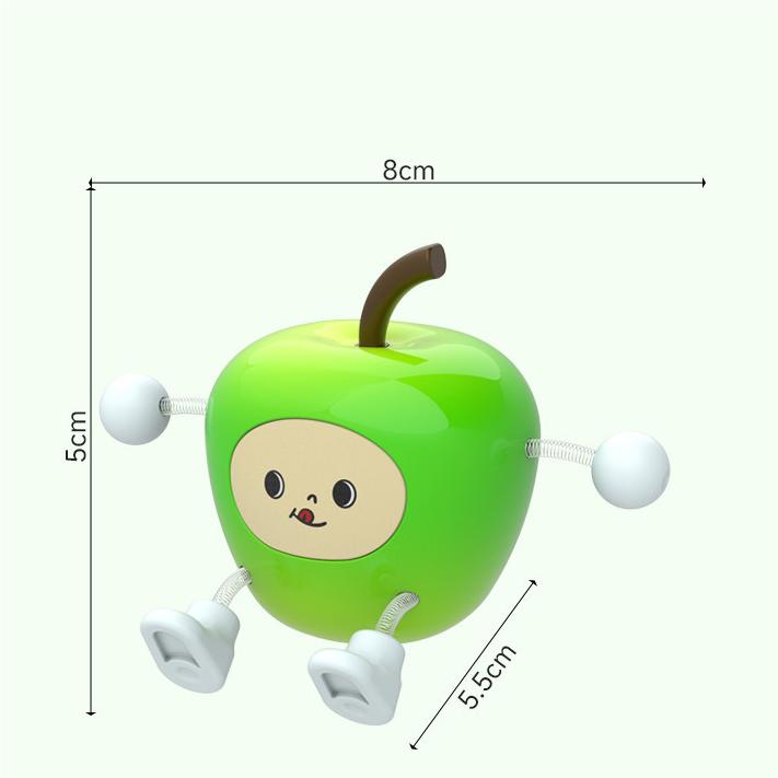 Wiggly Apple Car Decor för instrumentbrädan - Söt instrumentbrädesprydnad