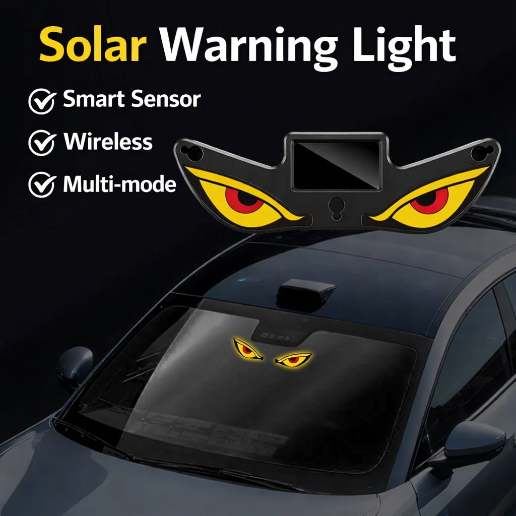 Solar Demon Eye LED-fönsterlampa för bil