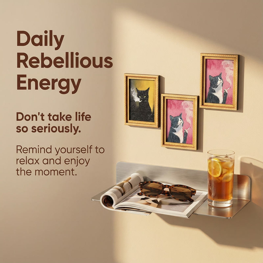 🌹 Söta kylskåpsmagneter med katter – Förtrollande kattdekorationer med ram för hemmet och kontoret 🐱✨