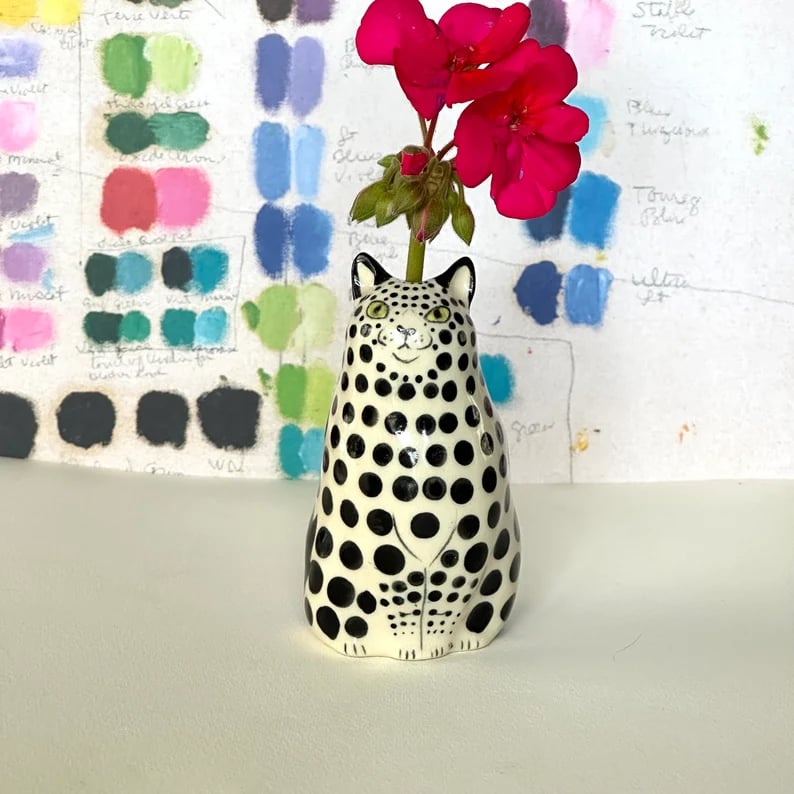 ⏳ Begränsad tid special ⏰ Polka Dot Cat Vase
