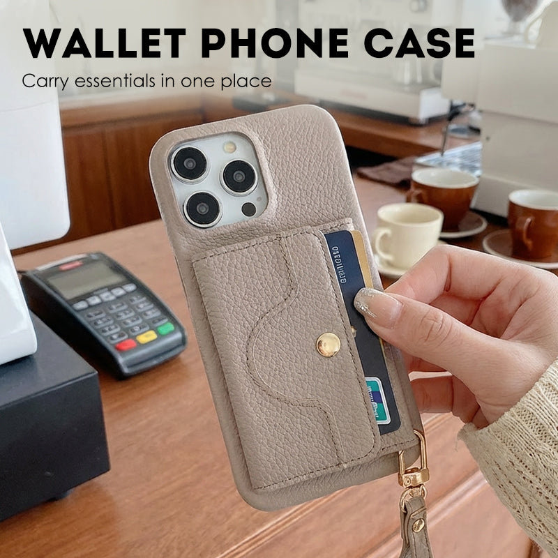 🔥Skyddande rosa mobilskal med spegel och handledsre