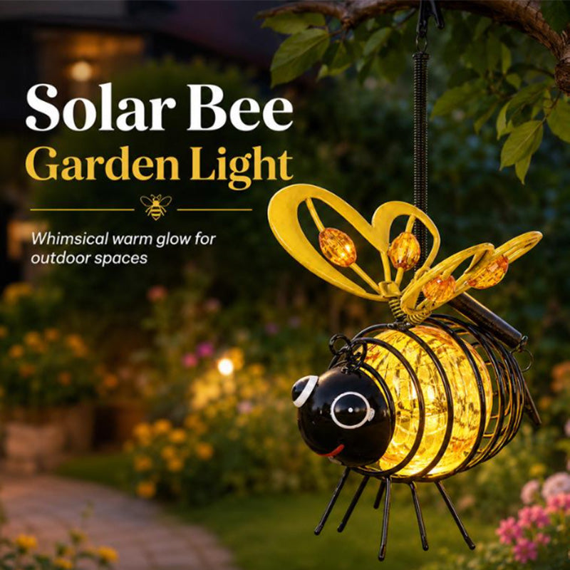 📢📢40 % RABATT !! ⏰🐝 Solcellsdriven hängande trädgårdslampa i form av en bi